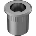 Bsc Preferred Zinc-Plated Heavy-Duty Rivet Nut Open End 5/16-24 Interior Thread.027-.15 Material Thick, 10PK 95105A142